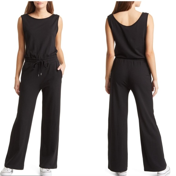 SMASH + TESS Elevate Happy Hour Jumpsuit Black Wide Leg Medium - Picture 9 of 10
